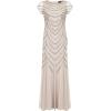 Adrianna Papell Womens Bead Covered Gown(Marble)