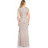 Adrianna Papell Womens Bead Covered Gown(Marble)