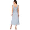 Adrianna Papell Womens Beaded Ankle Dress(Elegant Sky)