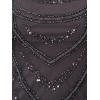 Adrianna Papell Women’s Beaded Cocktail Dress, Gunmetal
