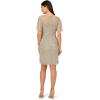 Adrianna Papell Womens Beaded Cocktail Dress(Frosted Sage)