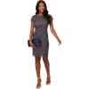 Adrianna Papell Womens Beaded Cocktail Dress(Gunmetal)
