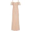 Adrianna Papell Women’s Beaded Flounce Top Gown(Blush)