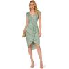 Adrianna Papell Women’s Beaded Mesh Dress(Icy Sage)