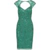 Adrianna Papell Women’s Beaded Mesh Dress(Jungle Green)