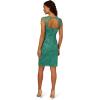 Adrianna Papell Women’s Beaded Mesh Dress(Jungle Green)