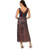 Adrianna Papell Women’s Beaded Mesh Dress(Navy/Rosegold)
