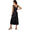 Adrianna Papell Womens Beaded Midi Dress(Midnight Multi)