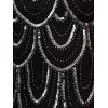 Adrianna Papell Women’s Beaded Scallop Dress(Black/Gunmetal)