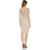 Adrianna Papell Women’s Beaded Sheath Dress(Biscotti)