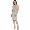 Adrianna Papell Women’s Beaded Short Dress(Bridal Silver)