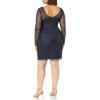 Adrianna Papell Womens Beaded Short Dress(Navy)