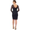 Adrianna Papell Womens Beaded Short Dress(Navy)