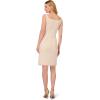 Adrianna Papell Women’s Beaded Square Neck Short Dress(Ivory/Pearl)