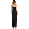 Adrianna Papell Womens Beaded Surplice Gown(Black)