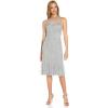 Adrianna Papell Women’s Beaded Tea Length Dress(Silver Mist)
