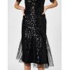 Adrianna Papell Women’s Beaded Tuxedo Midi Dress(Black)
