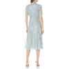 Adrianna Papell Women’s Beaded Tuxedo Midi Dress(Blue Heather)