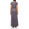 Adrianna Papell Women’s Blouson Beaded Long Dress, Moonscape