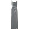 Adrianna Papell Womens Cowl Neck Velvet Gown(Silver)