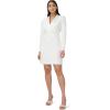 Adrianna Papell Women’s Crepe Tuxedo Sheath Dress(Ivory)