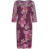Adrianna Papell Womens Embroidered Lace Midi Dress(Burgundy Multi)