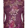 Adrianna Papell Womens Embroidered Lace Midi Dress(Burgundy Multi)