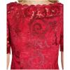 Adrianna Papell Womens Embroidered Lace Midi Dress(Warm Cherry)