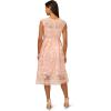 Adrianna Papell Womens Embroidered Midi Fit and Flare(Apricot Ice)