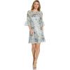 Adrianna Papell Womens Embroidered Sequin Cocktail(Turquoise Tonic)