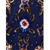 Adrianna Papell Womens Floral Beaded Short Dress(Midnight Multi)