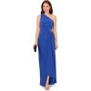 Adrianna Papell Womens Jersey Evening Gown(Brilliant Sapphire)