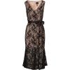 Adrianna Papell Womens Lace Midi Flounce Dress(Black)