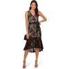 Adrianna Papell Womens Lace Midi Flounce Dress(Black)