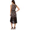 Adrianna Papell Womens Lace Midi Flounce Dress(Black)