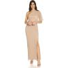 Adrianna Papell Women’s Metallic Mesh Gown(Taupe Mist)