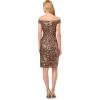 Adrianna Papell Women’s Off Shoulder Sequin Dress(Copper)
