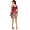 Adrianna Papell Womens Ombre Sequin Sheath Dress(Cassis)