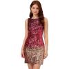 Adrianna Papell Womens Ombre Sequin Sheath Dress(Cassis)