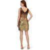 Adrianna Papell Womens Ombre Sequin Sheath Dress(Chocolate)