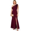 Adrianna Papell Women’s One Shoulder Mermaid Gown(Cabernet)