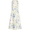 Adrianna Papell Women’s Printed Jacquard Shirt Dress(Ivory/Blue)