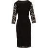 Adrianna Papell Womens Roll Neck Sheath Dress(Black)