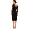 Adrianna Papell Womens Roll Neck Sheath Dress(Black)