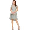 Adrianna Papell Women’s Sequin Embroidery Dress(Icy Sage)