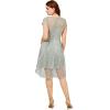 Adrianna Papell Women’s Sequin Embroidery Dress(Icy Sage)