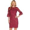 Adrianna Papell Women’s Sequin Embroidery Sheath Dress(Red)