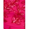 Adrianna Papell Women’s Sequin Leaf Sheath Dress(Hot Pink)
