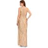 Adrianna Papell Women’s Sequin One Shoulder Gown(Champagne/Gold Multi)