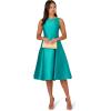 Adrianna Papell Women’s Sleeveless Tea Length Dress, Exotic Jade